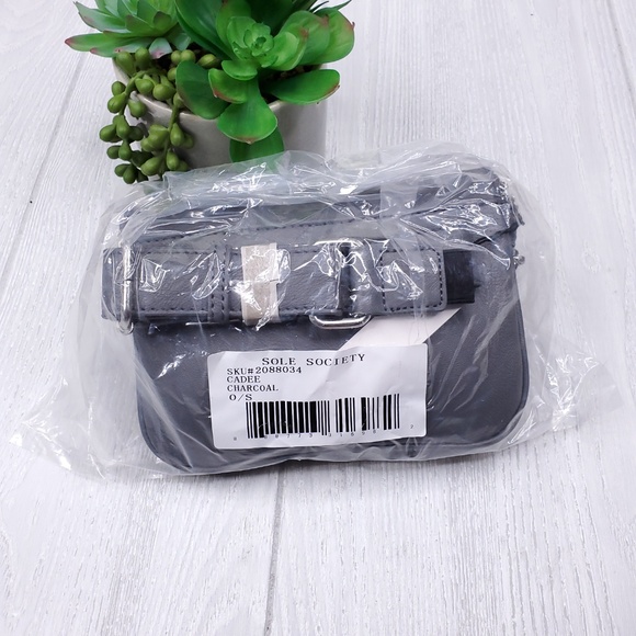 Sole Society Cadee Belt Bag Gray Crossbody - Picture 6 of 6